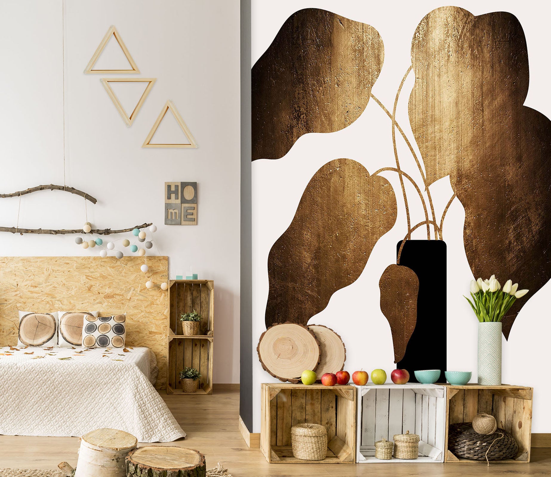 3D Sunny Leaves 1402 Boris Draschoff Wall Mural Wall Murals