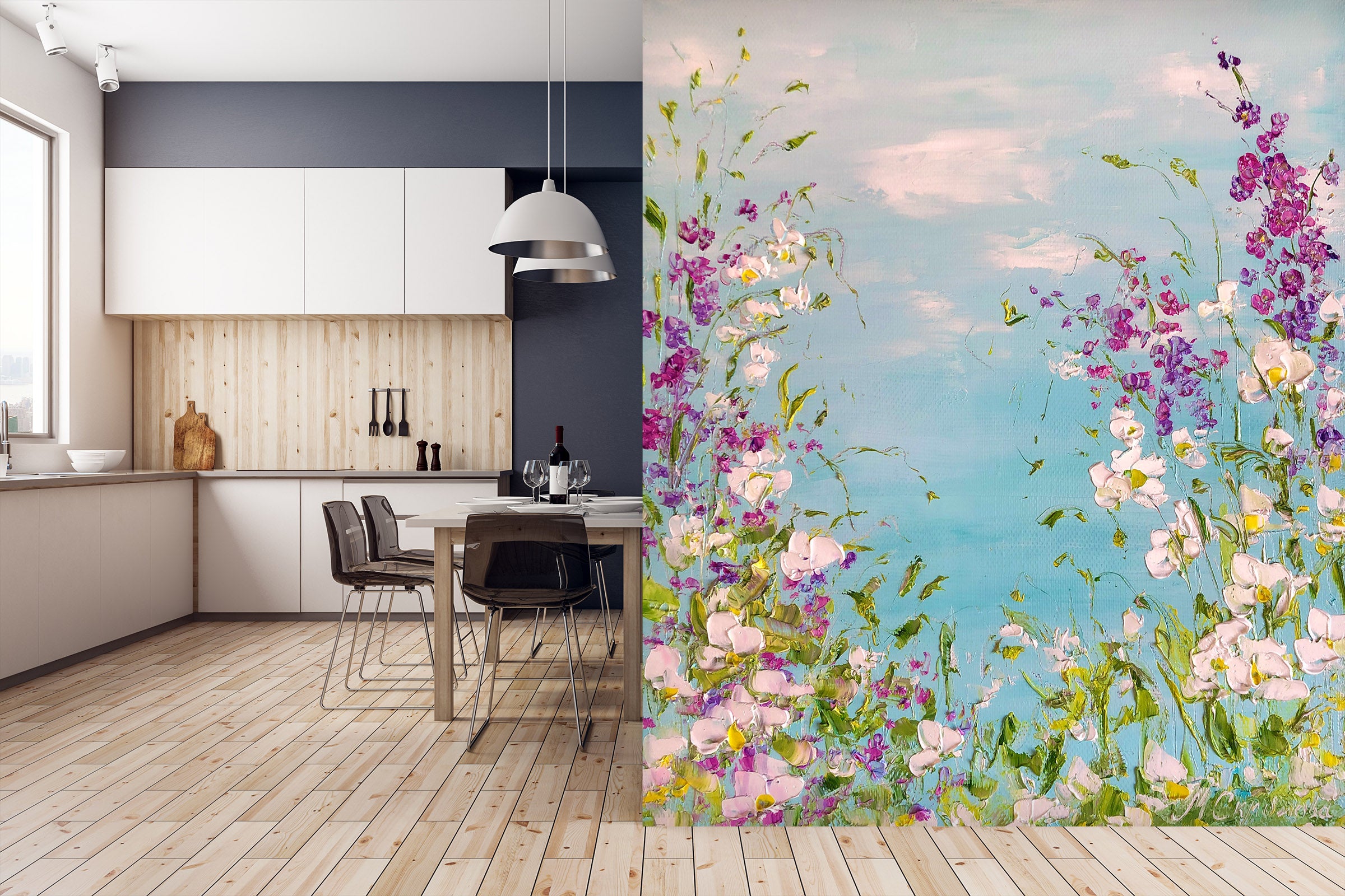 3D Paint Flower Sky 207 Skromova Marina Wall Mural Wall Murals