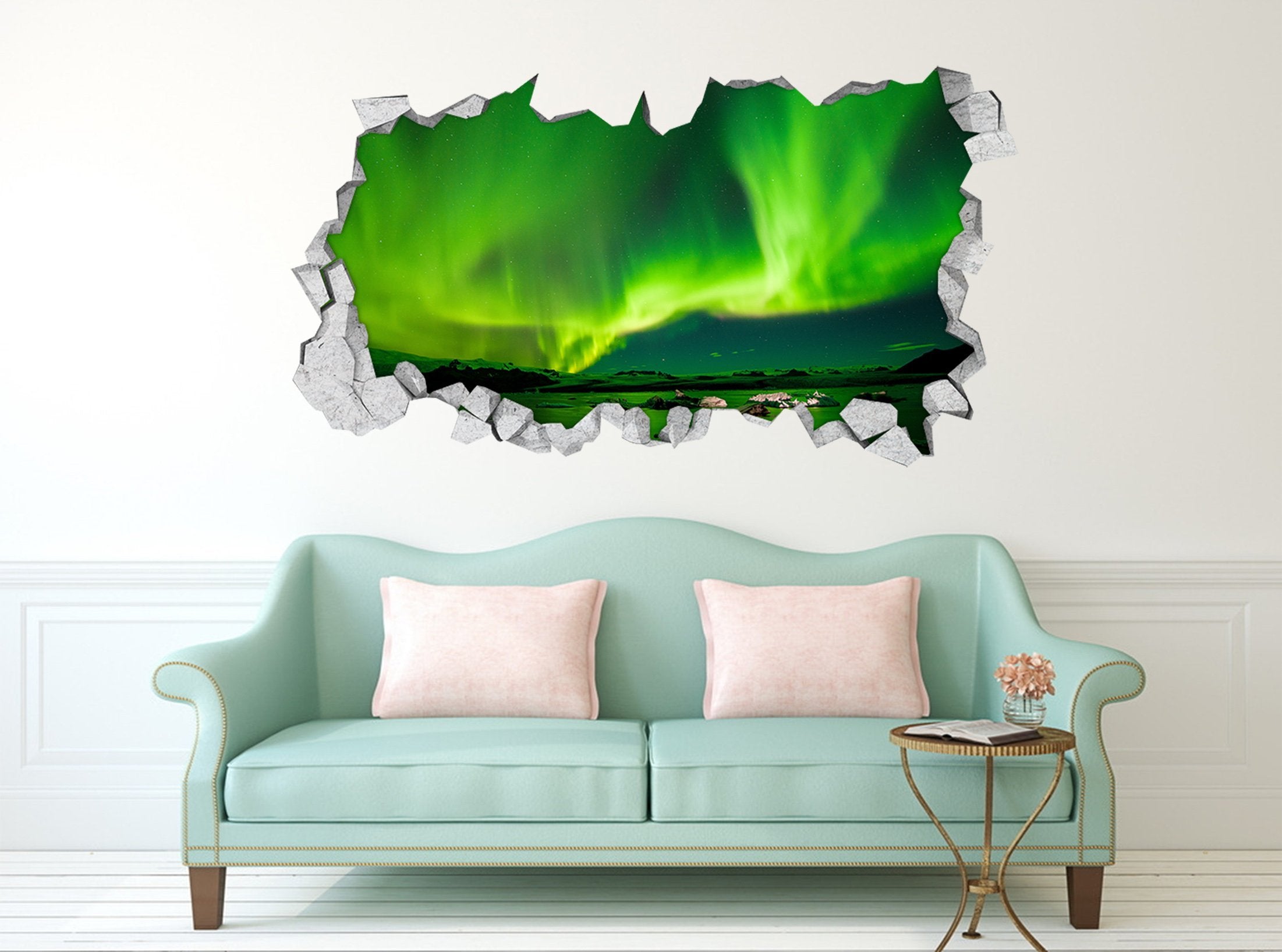 3D Bright Aurora 050 Broken Wall Murals Wallpaper AJ Wallpaper 