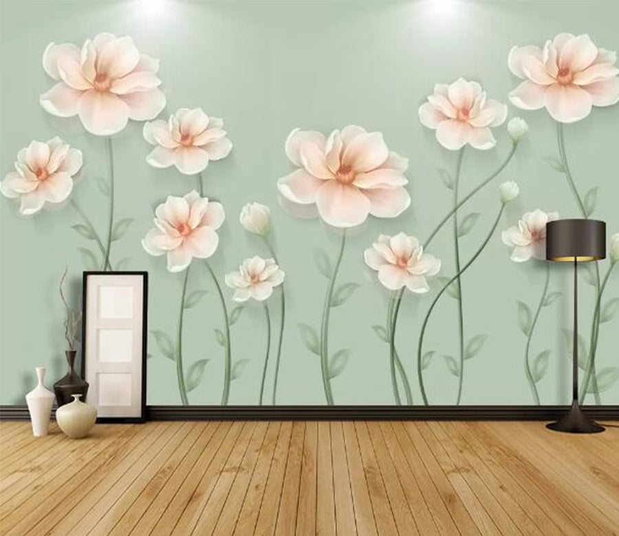 3D Bright Flower WC1254 Wall Murals