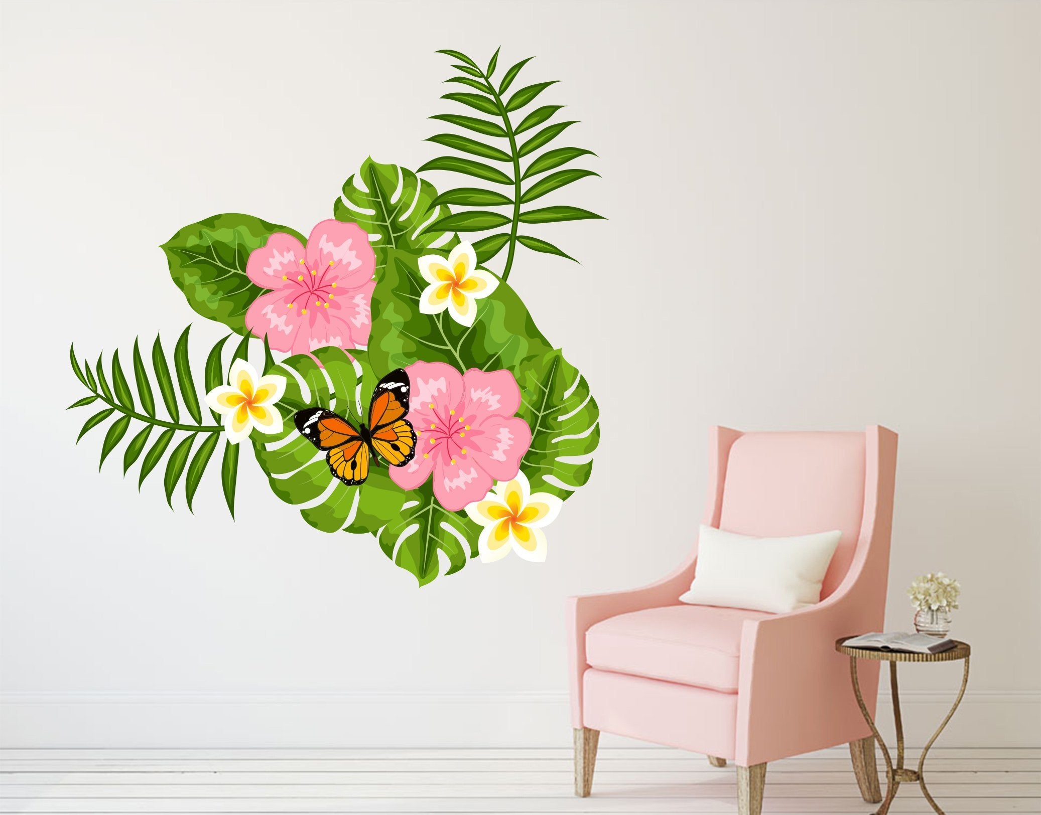 3D Orange Butterfly 144 Wall Stickers Wallpaper AJ Wallpaper 