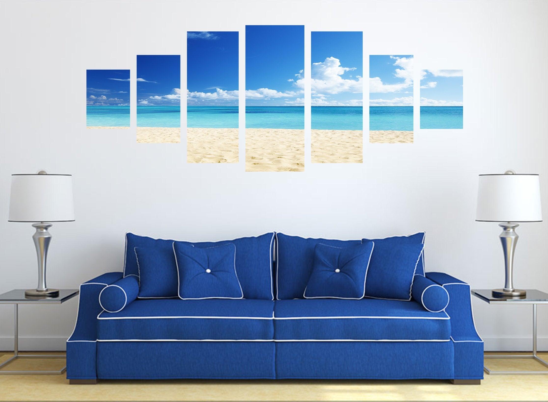 3D Beautiful Beach 119 Unframed Print Wallpaper Wallpaper AJ Wallpaper 