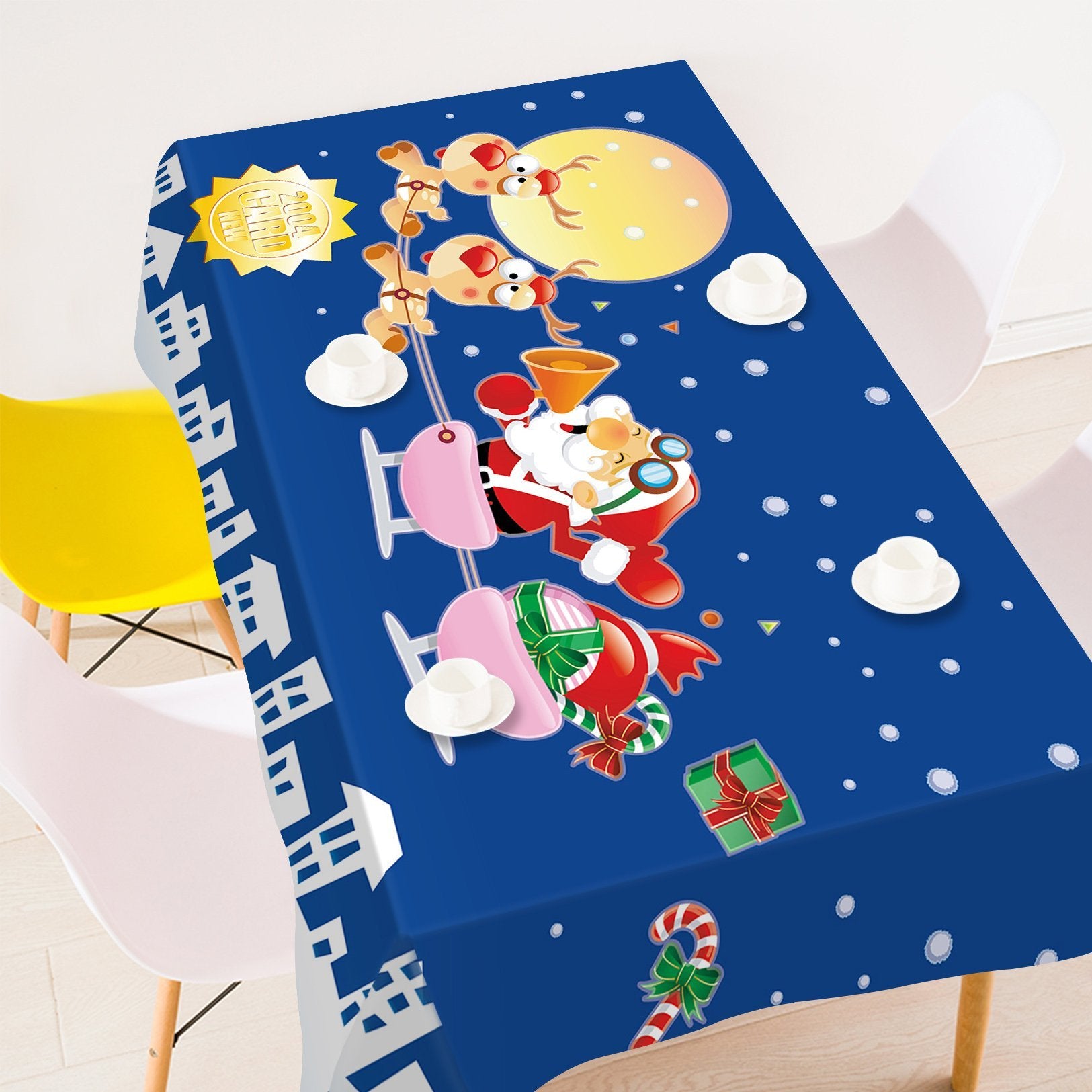 3D Moon Sled Cartoon 22 Tablecloths Tablecloths AJ Creativity Home 