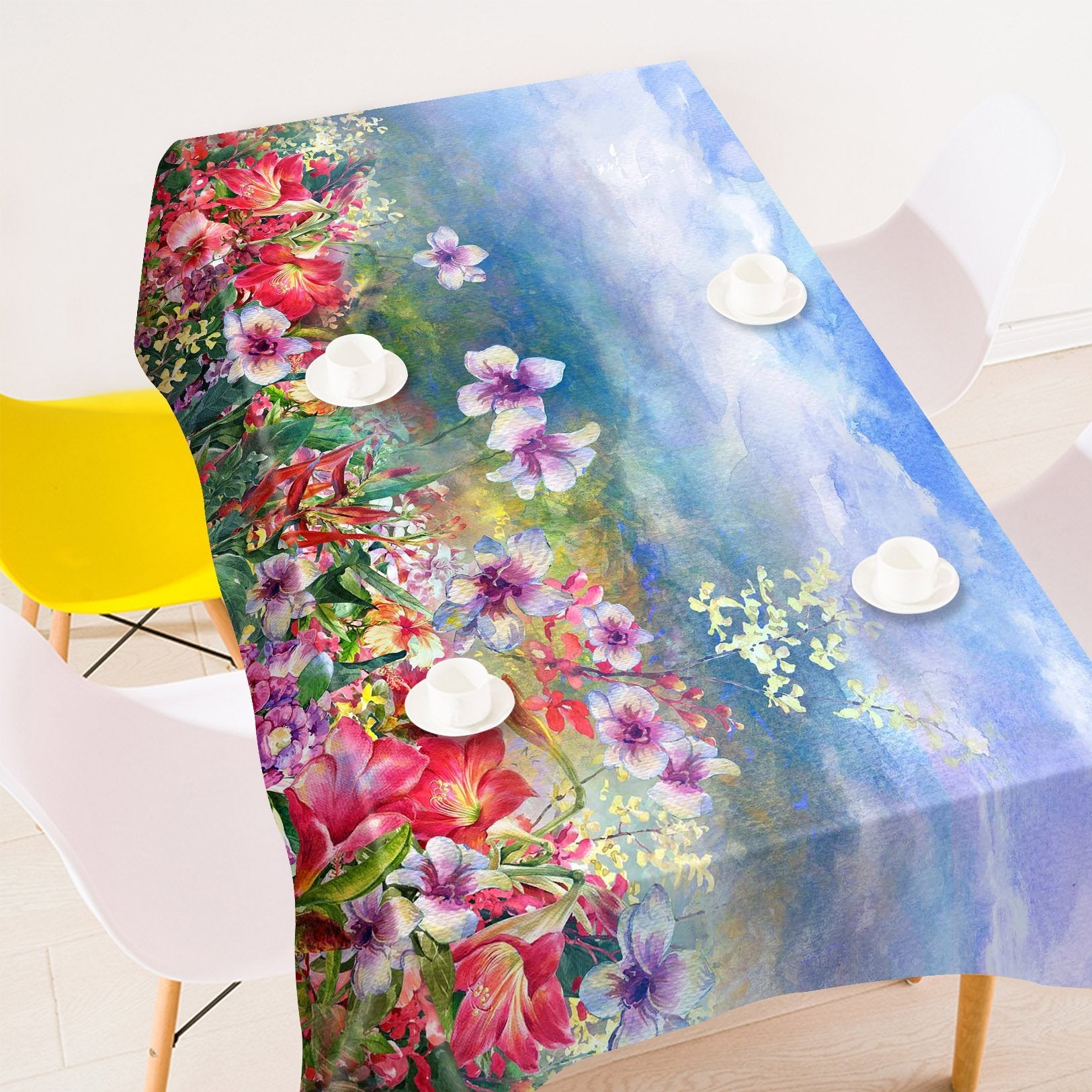 3D Flowers Painting 316 Tablecloths Wallpaper AJ Wallpaper 