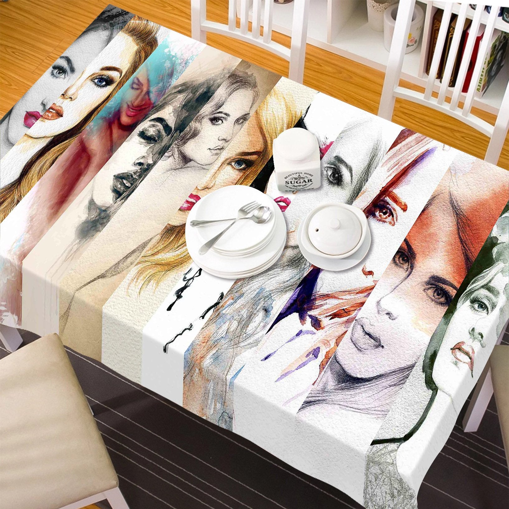 3D Graffiti Nice Women 86 Tablecloths Wallpaper AJ Wallpaper 