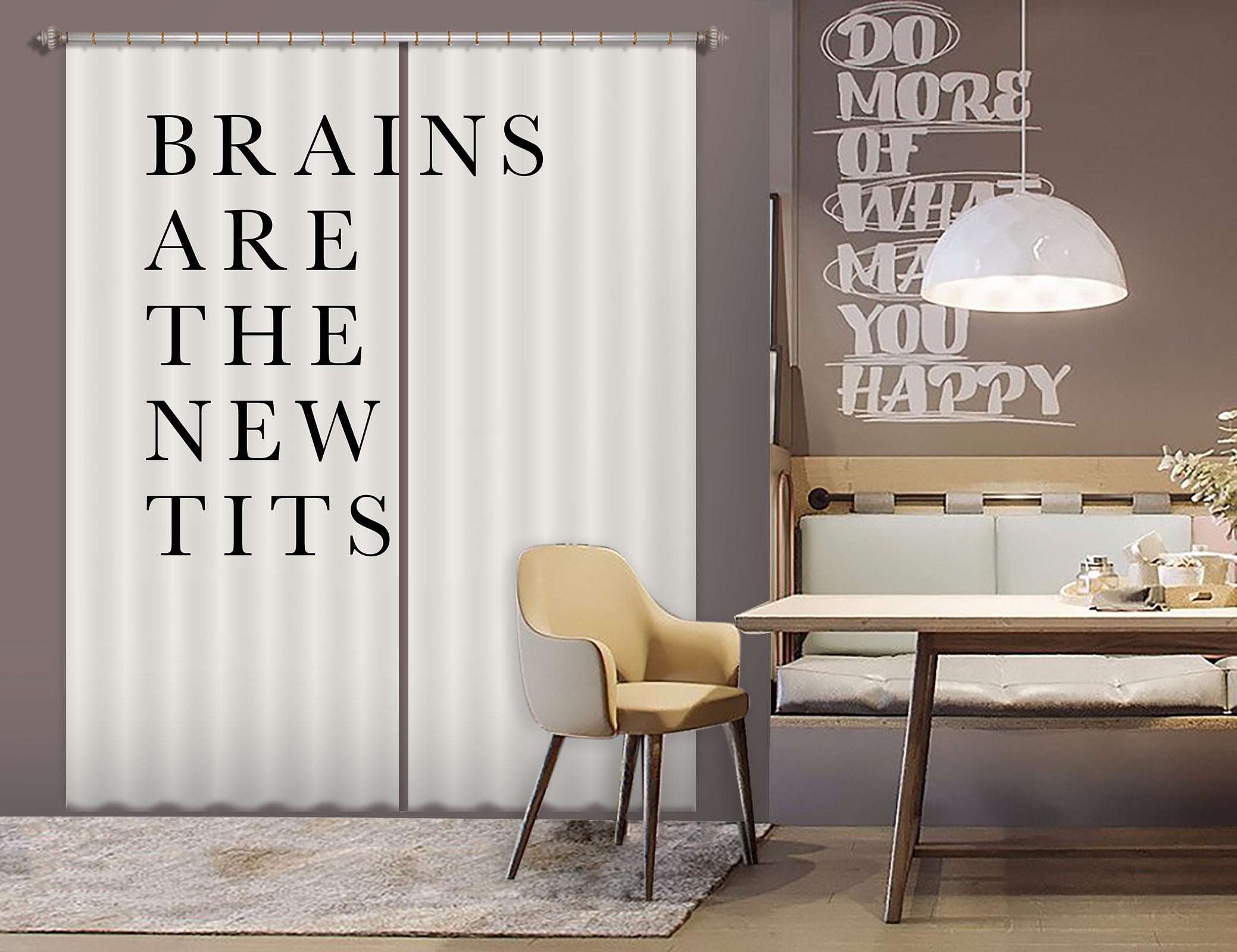 3D Brains Are The New Tits 1020 Boris Draschoff Curtain Curtains Drapes