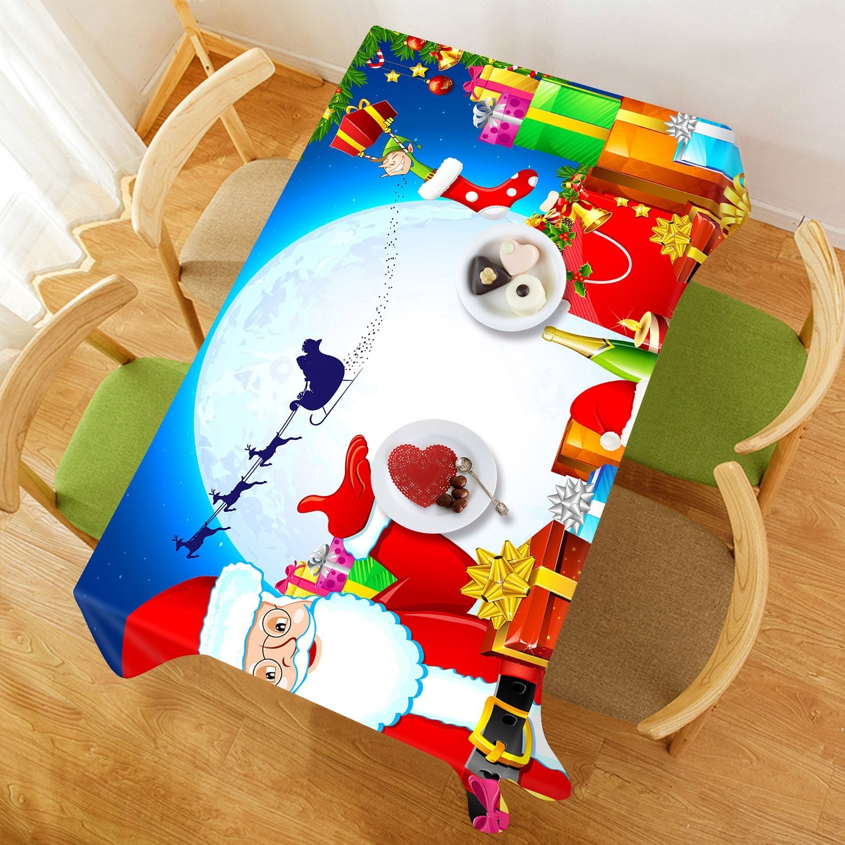 3D Christmas Demolition Gift 26 Tablecloths Tablecloths AJ Creativity Home 