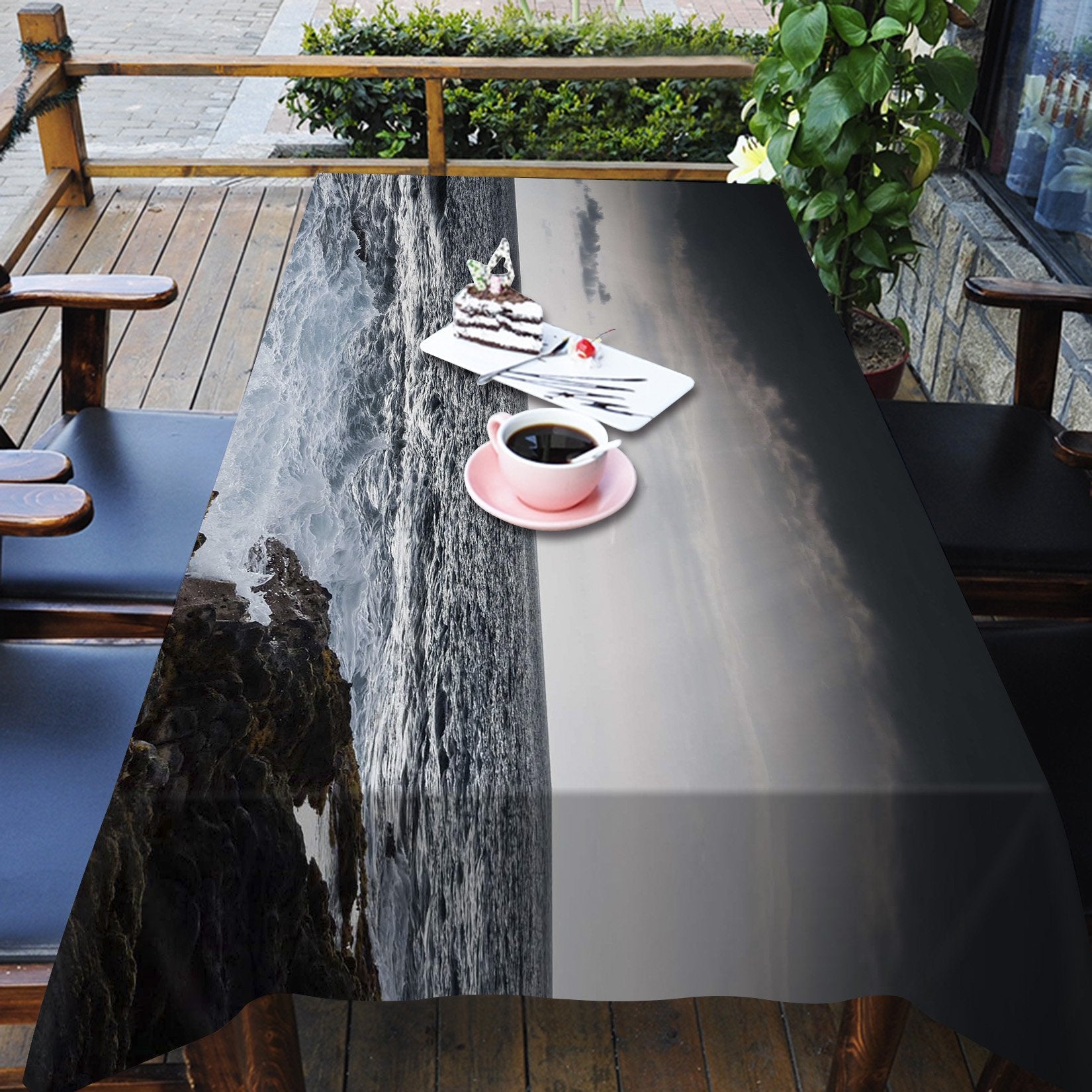 3D Gray Sea 120 Tablecloths Wallpaper AJ Wallpaper 