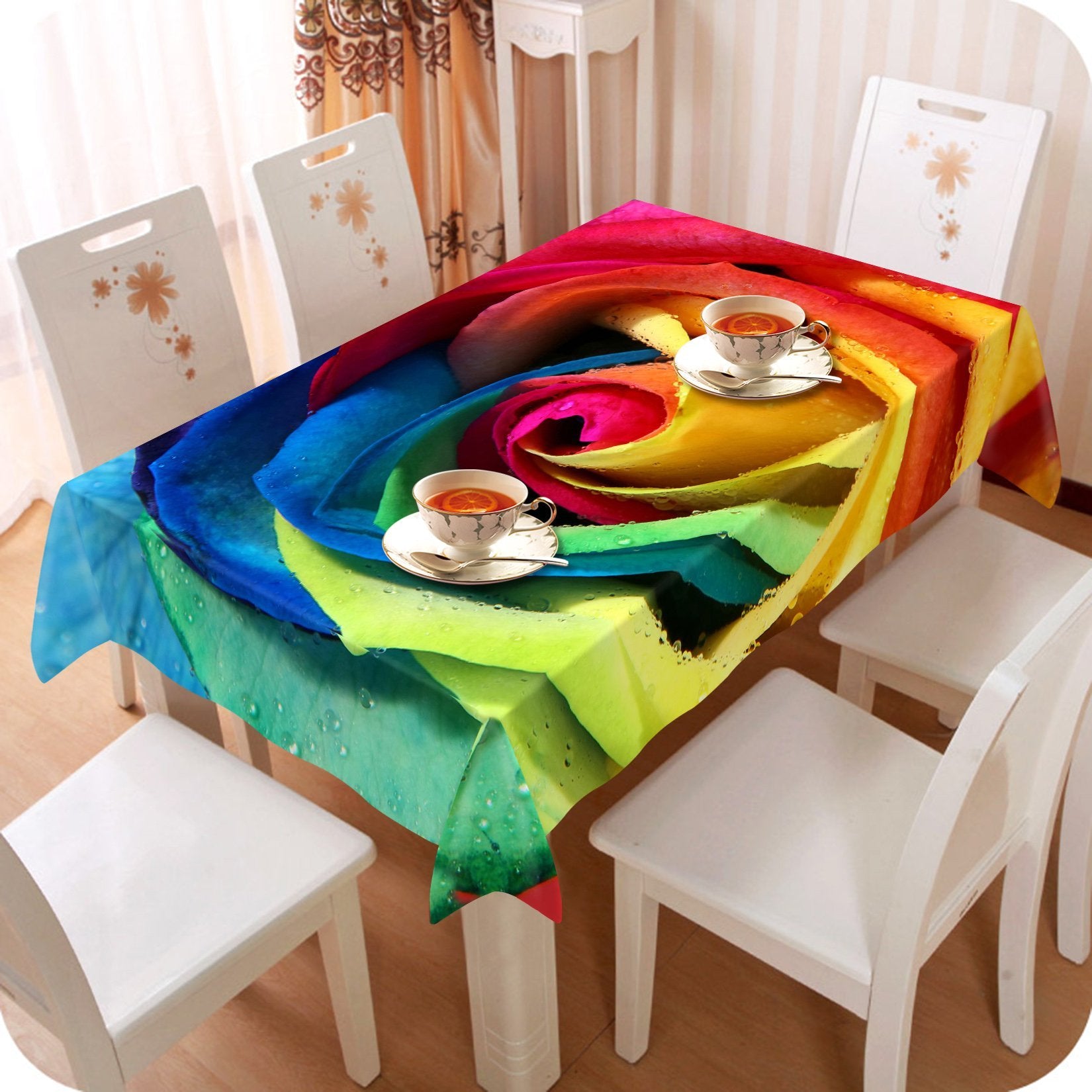 3D Colorful Flower 241 Tablecloths Wallpaper AJ Wallpaper 