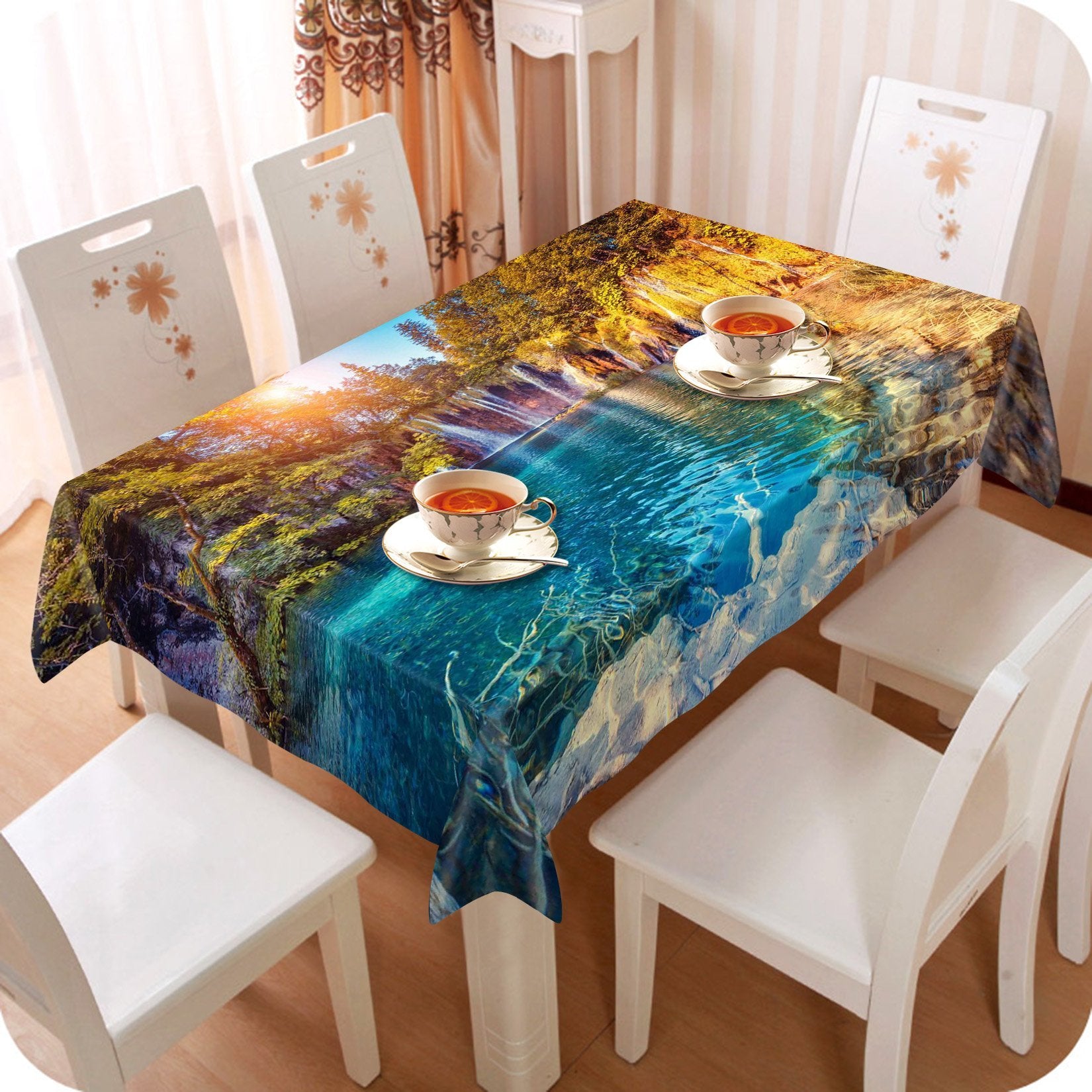 3D Lake Streams Scenery 342 Tablecloths Wallpaper AJ Wallpaper 