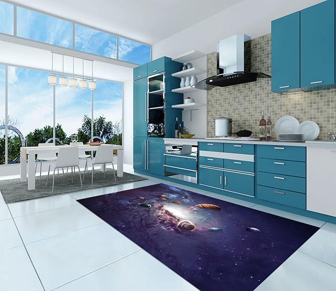 3D Space Planets 049 Kitchen Mat Floor Mural Wallpaper AJ Wallpaper 