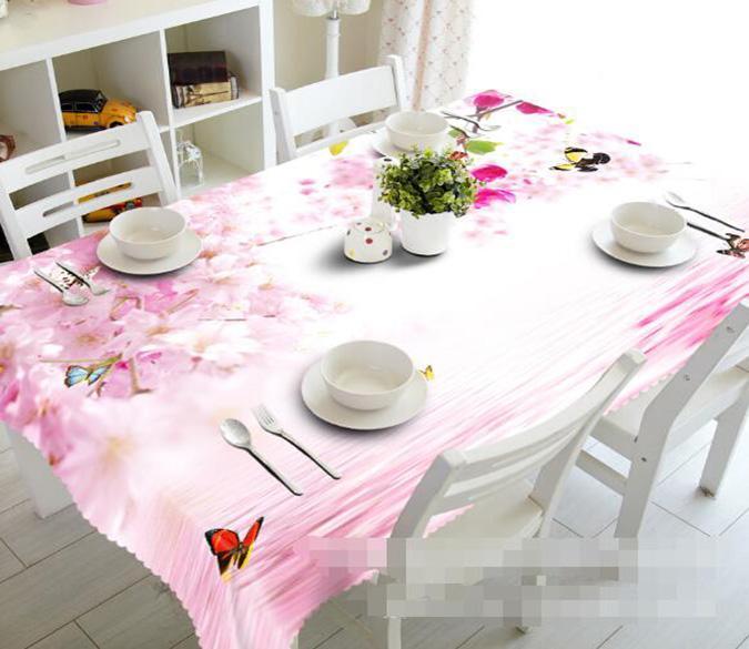 3D Flowers Butterflies 968 Tablecloths Wallpaper AJ Wallpaper 