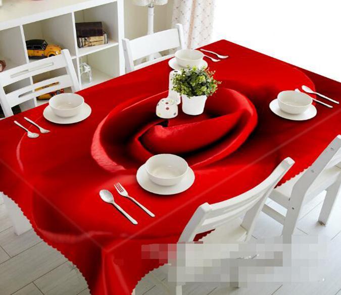 3D Red Flower 1161 Tablecloths Wallpaper AJ Wallpaper 