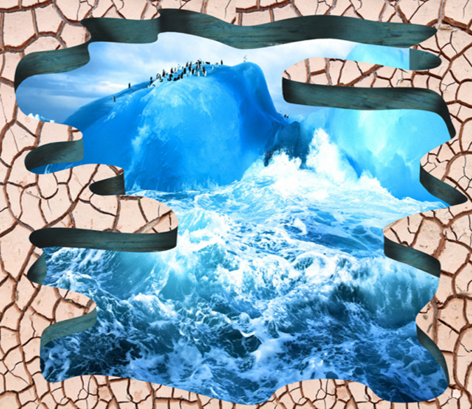 3D Sea Iceberg Floor Mural Wallpaper AJ Wallpaper 2 