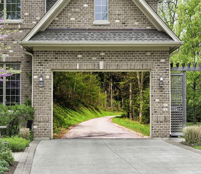 3D Forest Road 157 Garage Door Mural Wallpaper AJ Wallpaper 