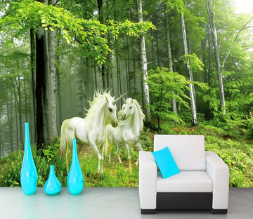 Green Forest Unicorns Wallpaper AJ Wallpaper 2 