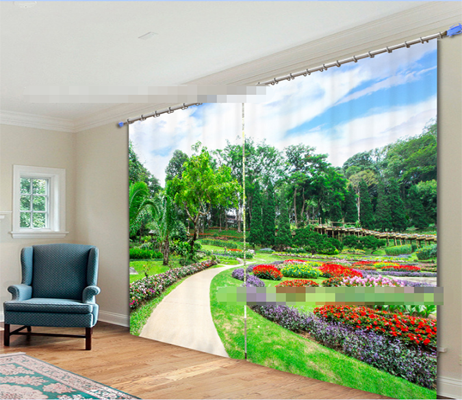 3D Garden Flowers 2160 Curtains Drapes Wallpaper AJ Wallpaper 