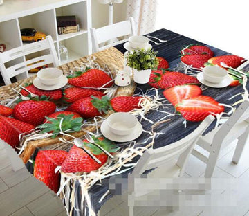 3D Fresh Strawberries 1154 Tablecloths Wallpaper AJ Wallpaper 