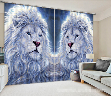 3D Hand Painted Lion 1043 Curtains Drapes Wallpaper AJ Wallpaper 