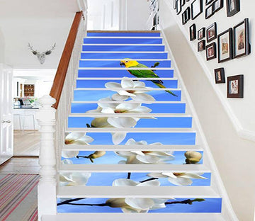 3D Flowers Tree Bird 1040 Stair Risers Wallpaper AJ Wallpaper 