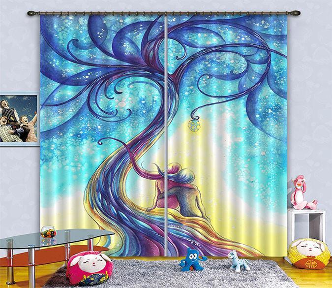 3D Magic Lovers Tree 237 Curtains Drapes Wallpaper AJ Wallpaper 