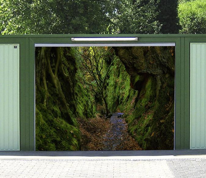 3D Mountain Deep Path 240 Garage Door Mural Wallpaper AJ Wallpaper 