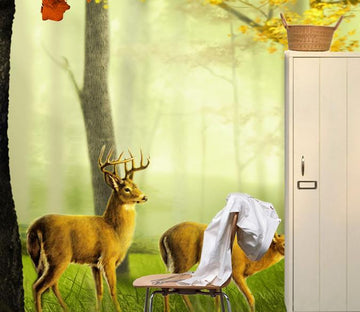 3D Maple Deer 090 Wallpaper AJ Wallpaper 