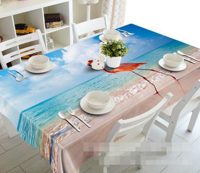 3D Beach Bird 1147 Tablecloths Wallpaper AJ Wallpaper 