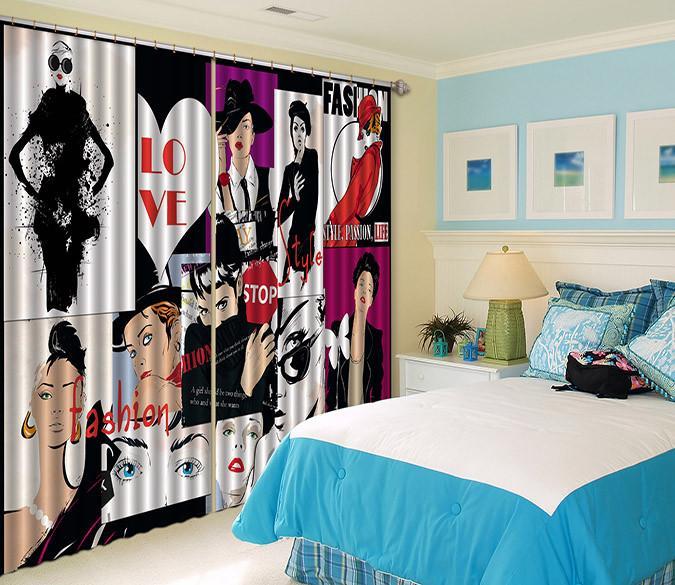 3D Fashion Poster 538 Curtains Drapes Wallpaper AJ Wallpaper 