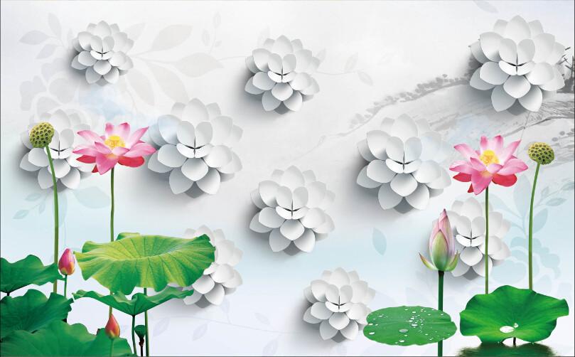 Lotus And Blossoms Wallpaper AJ Wallpaper 2 