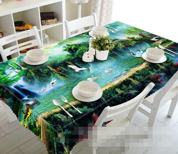 3D Lake Landscape 1118 Tablecloths Wallpaper AJ Wallpaper 