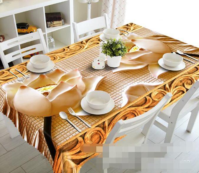 3D Flowers Carving 1042 Tablecloths Wallpaper AJ Wallpaper 