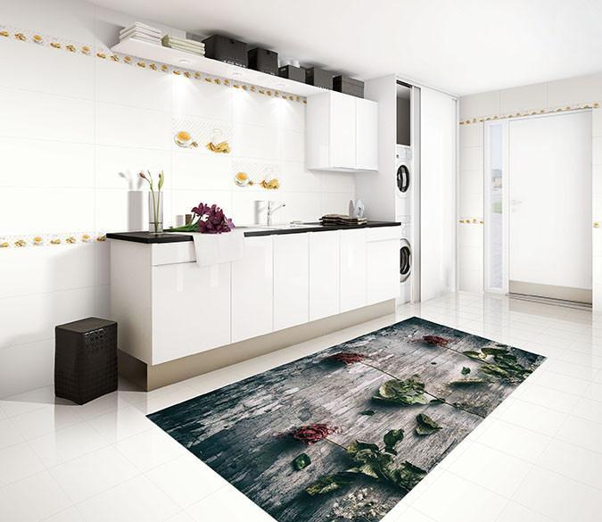 3D Withered Roses 41 Kitchen Mat Floor Mural Wallpaper AJ Wallpaper 