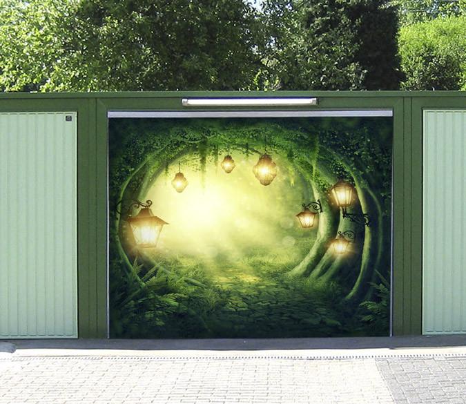 3D Forest Path Lights 451 Garage Door Mural Wallpaper AJ Wallpaper 