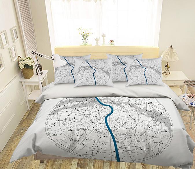 3D Constellation Map 129 Bed Pillowcases Quilt Wallpaper AJ Wallpaper 