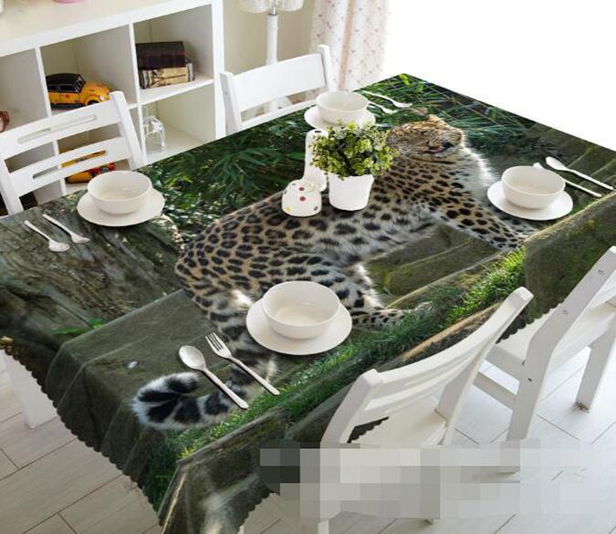 3D Pretty Leopard 1021 Tablecloths Wallpaper AJ Wallpaper 