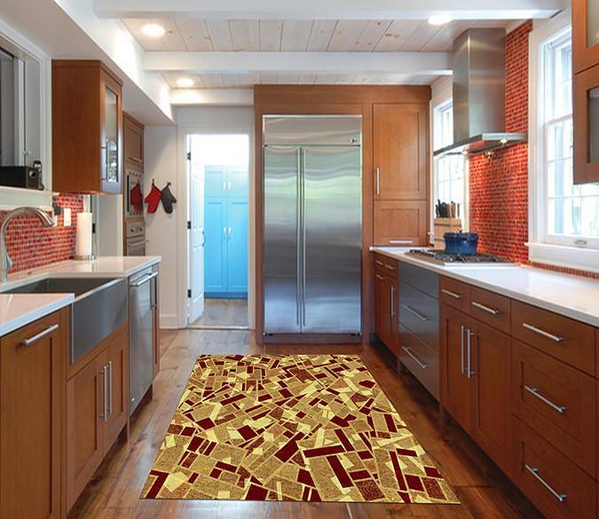 3D Graphic Pattern Kitchen Mat Floor Mural Wallpaper AJ Wallpaper 