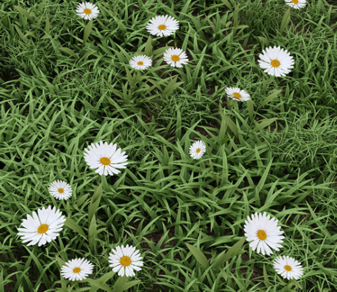 3D Grassland White Flowers Floor Mural Wallpaper AJ Wallpaper 2 