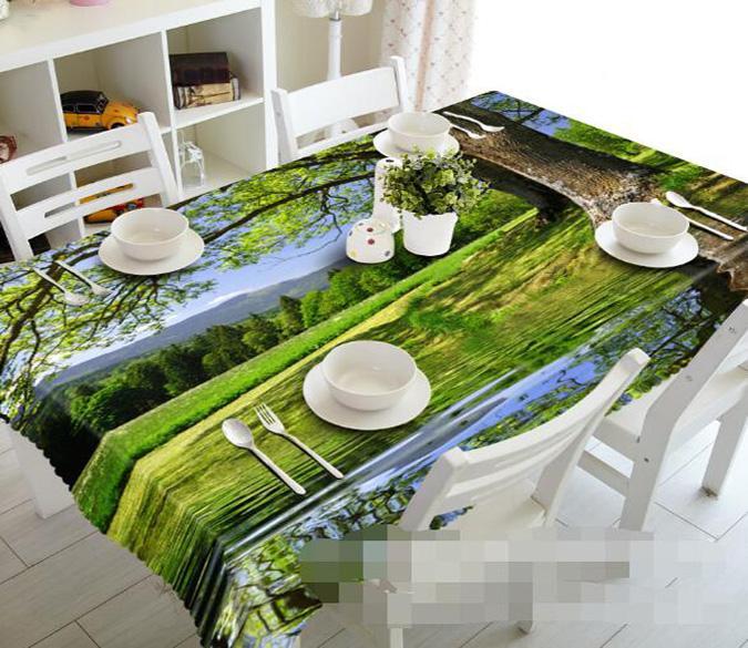 3D Lakeside Tree 1058 Tablecloths Wallpaper AJ Wallpaper 