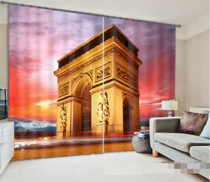 3D Triumphal Arch 1202 Curtains Drapes Wallpaper AJ Wallpaper 