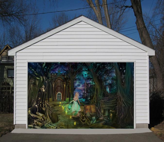 3D Magic Forest Elf 238 Garage Door Mural Wallpaper AJ Wallpaper 