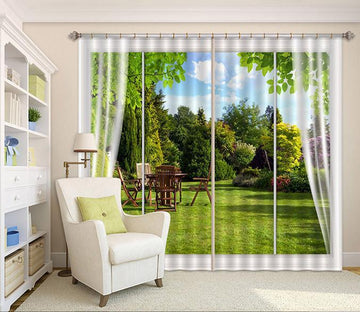 3D Courtyard Scenery 85 Curtains Drapes Wallpaper AJ Wallpaper 