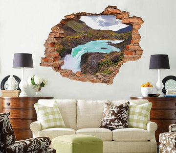 3D River Waterfall 224 Broken Wall Murals Wallpaper AJ Wallpaper 