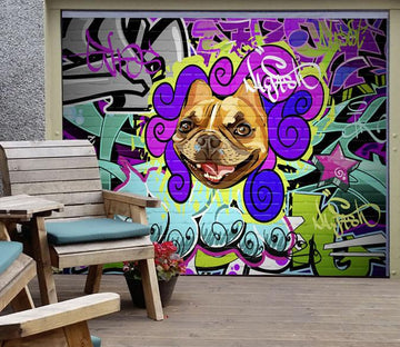 3D Graffiti Dog 318 Garage Door Mural Wallpaper AJ Wallpaper 