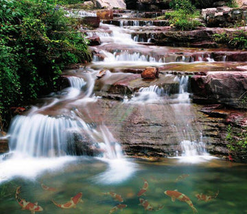 3D Mountain Stony Stream Floor Mural Wallpaper AJ Wallpaper 2 