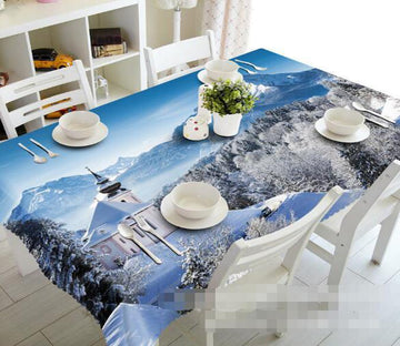 3D Snow Mountain Houses 972 Tablecloths Wallpaper AJ Wallpaper 