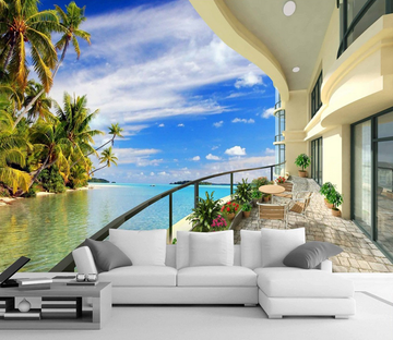 Beach Forest And Balcony Wallpaper AJ Wallpaper 