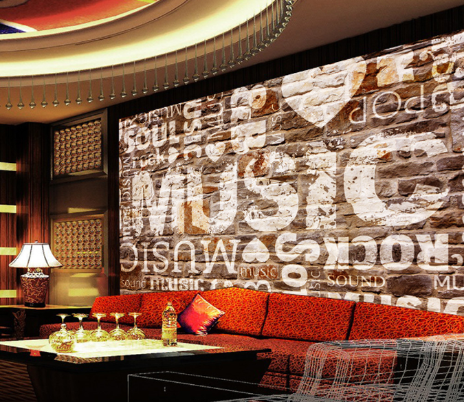 3D Wall Music 164 Wallpaper AJ Wallpaper 