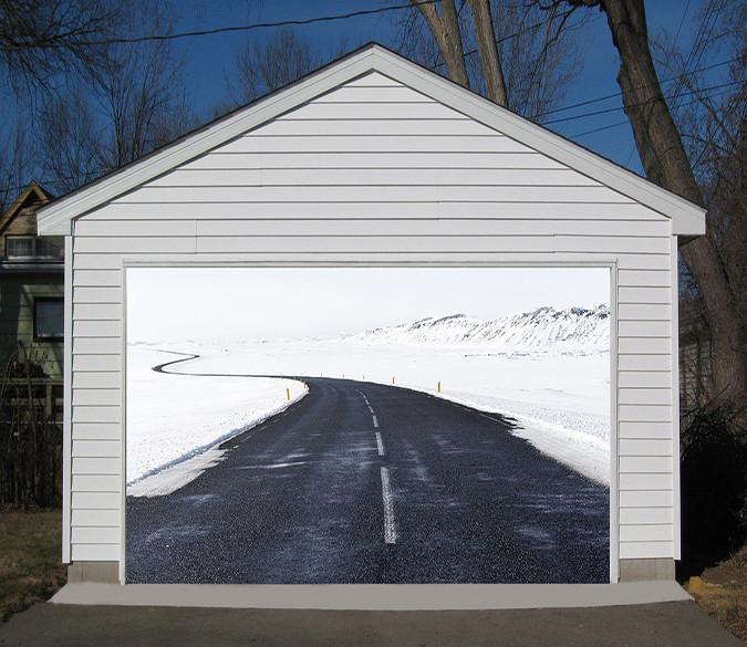 3D Highway Snow Scenery 150 Garage Door Mural Wallpaper AJ Wallpaper 