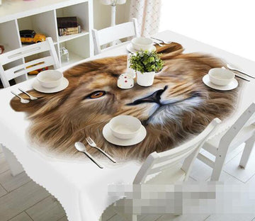 3D Lion Head 1060 Tablecloths Wallpaper AJ Wallpaper 